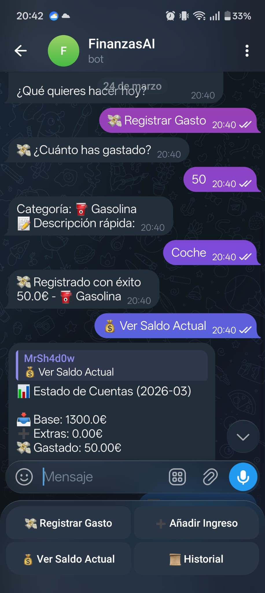 FinanzasAI Telegram Bot